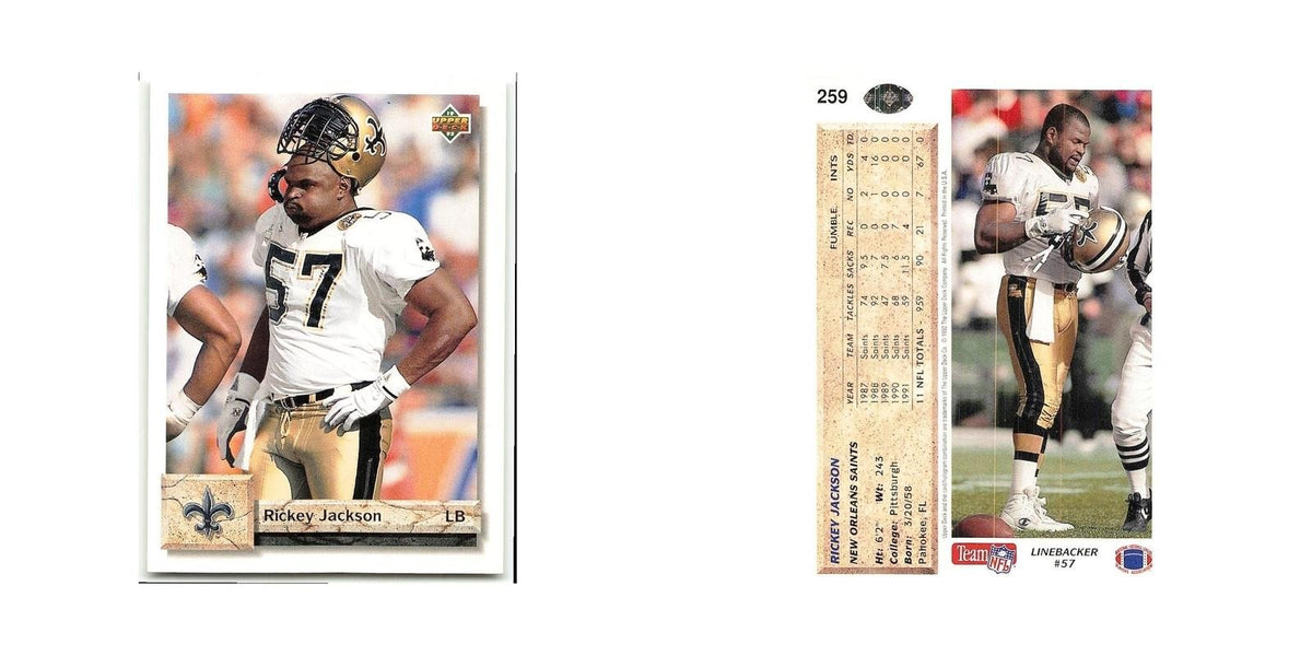 Rickey Jackson 1992 Upper Deck #259 New Orleans Saints Football Card NM