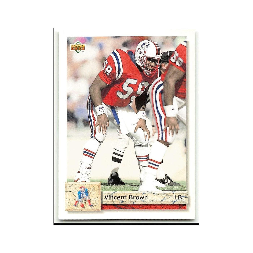Vincent Brown 1992 Upper Deck #193 New England Patriots Football Card NM