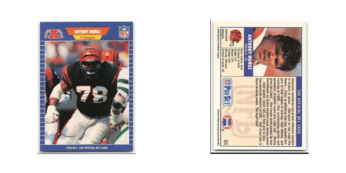 Anthony Munoz 1989 Pro Set #66 Cincinnati Bengals Football Card NM