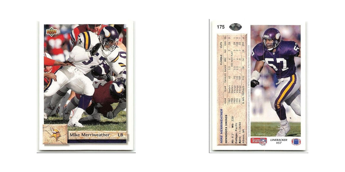 Mike Merriweather 1992 Upper Deck #175 Minnesota Vikings Football Card NM