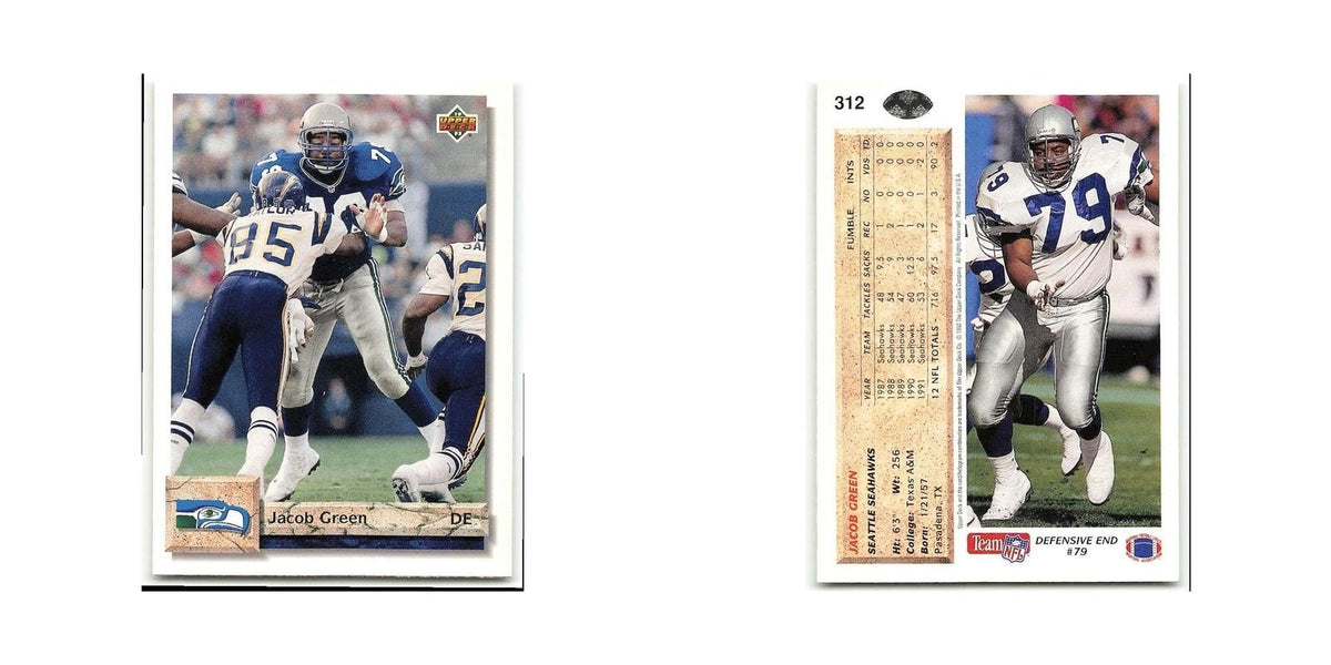 Jacob Green 1992 Upper Deck #312 Seattle Seahawks Football Card NM
