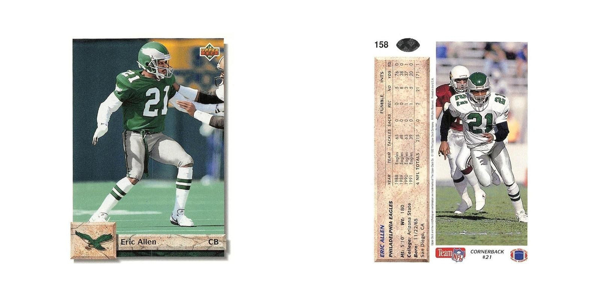 Eric Allen 1992 Upper Deck #158 Philadelphia Eagles Football Card NM