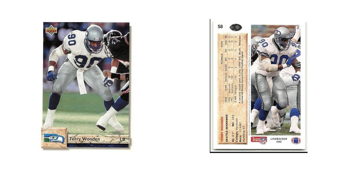 Terry Wooden 1992 Upper Deck #58 Seattle Seahawks Football Card NM