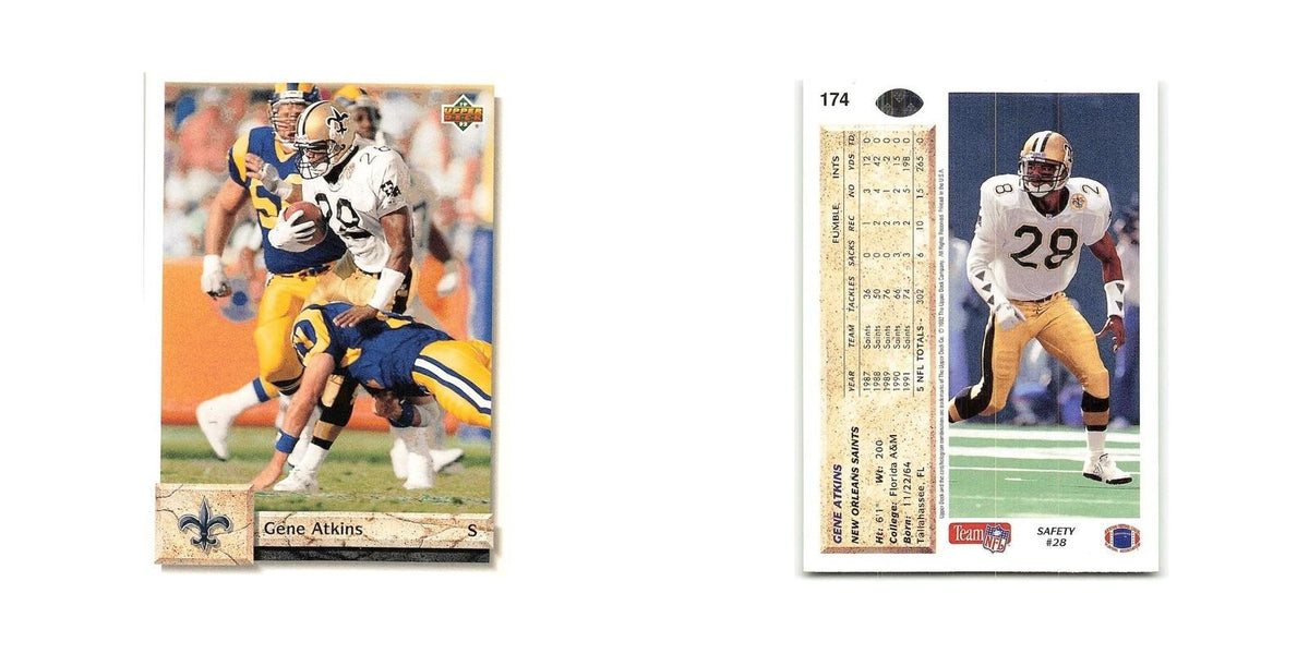 Gene Atkins 1992 Upper Deck #174 New Orleans Saints Football Card NM