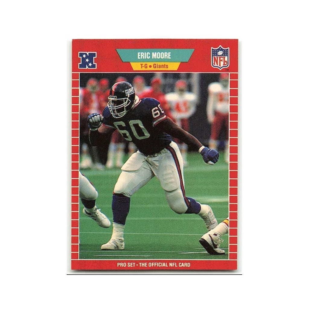 Eric Moore Rookie 1989 Pro Set #279 New York Giants Football Card NM