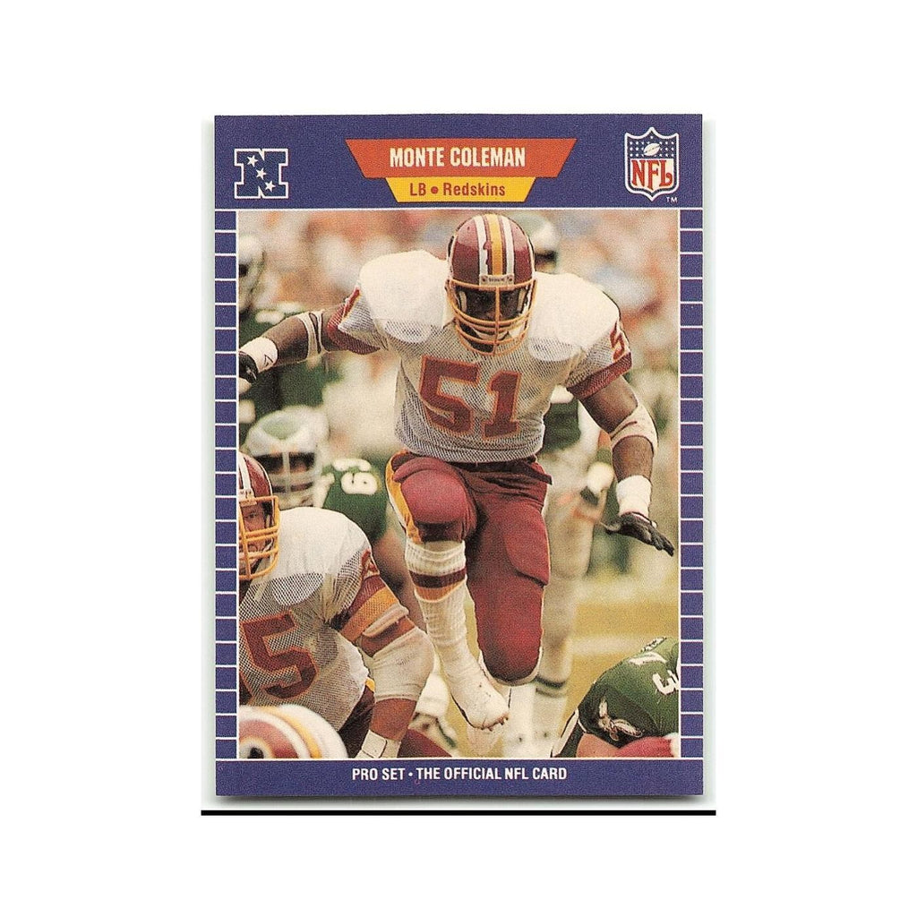 Monte Coleman 1989 Pro Set #425 Washington Redskins Football Card NM