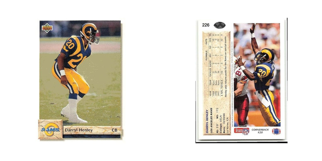 Darryl Henley 1992 Upper Deck #226 Los Angeles Rams Football Card NM