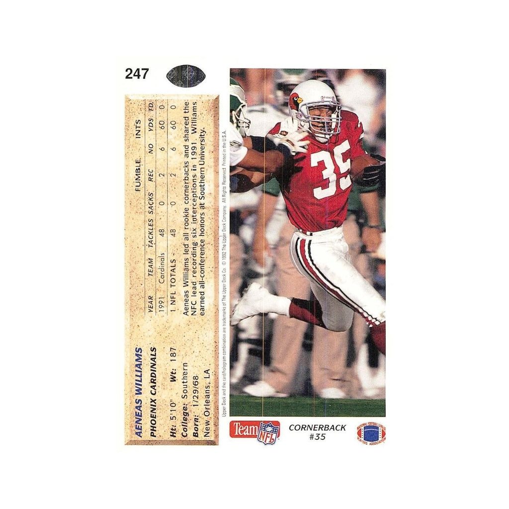 Aeneas Williams 1992 Upper Deck #247 Phoenix Cardinals Football Card NM