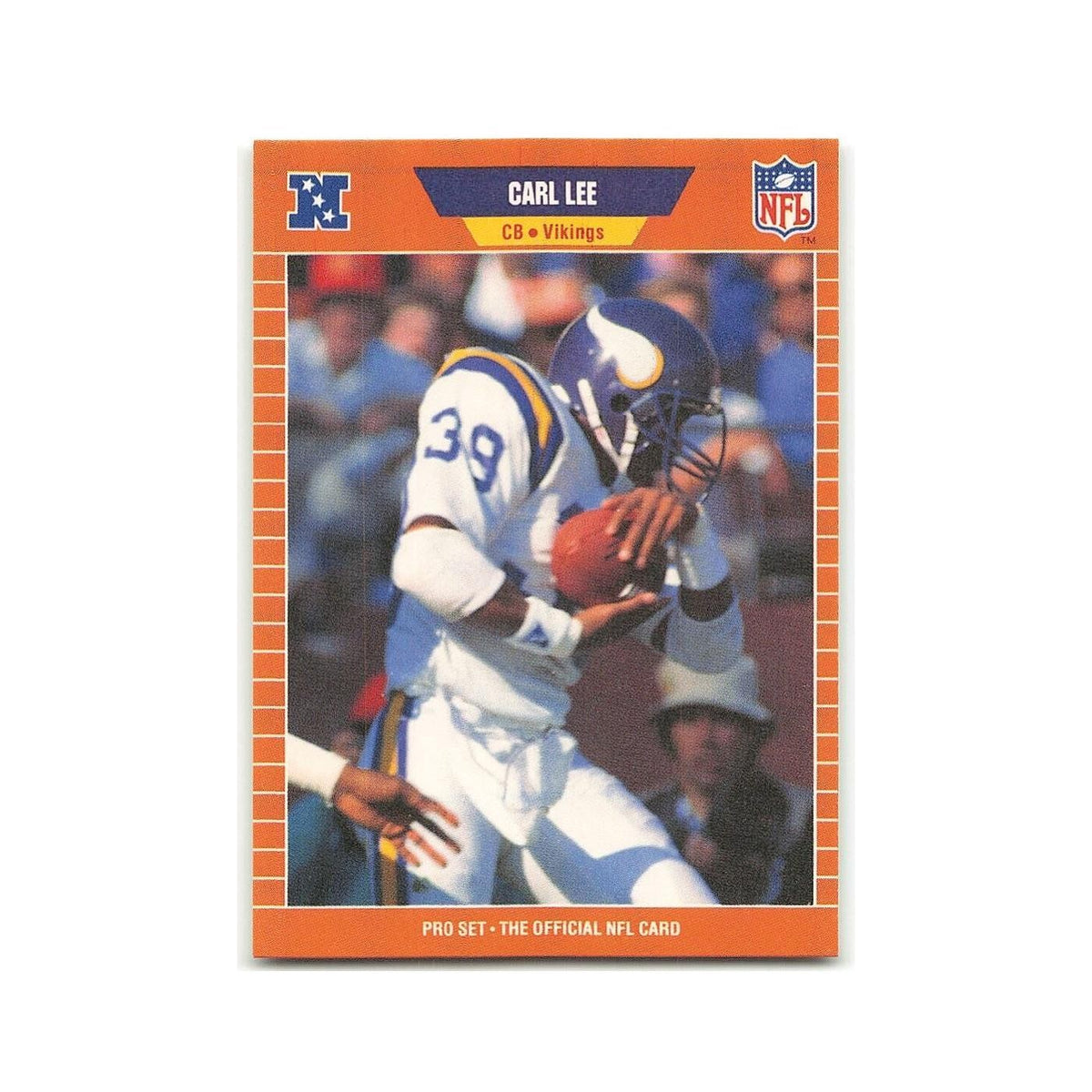 Carl Lee Rookie 1989 Pro Set #233 Minnesota Vikings Football Card NM
