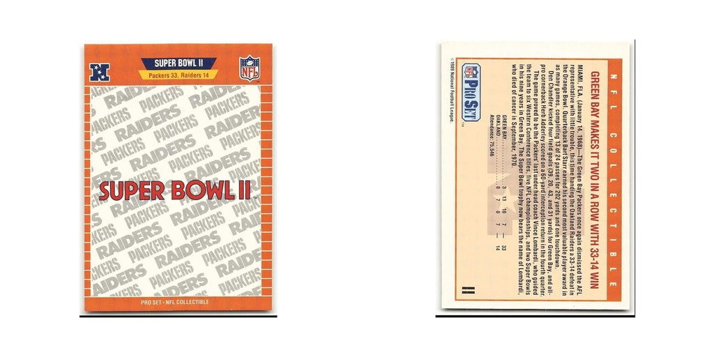 Super Bowl IX 1989 Pro Set #IX Pittsburgh Steelers/Minnesota Vikings NM