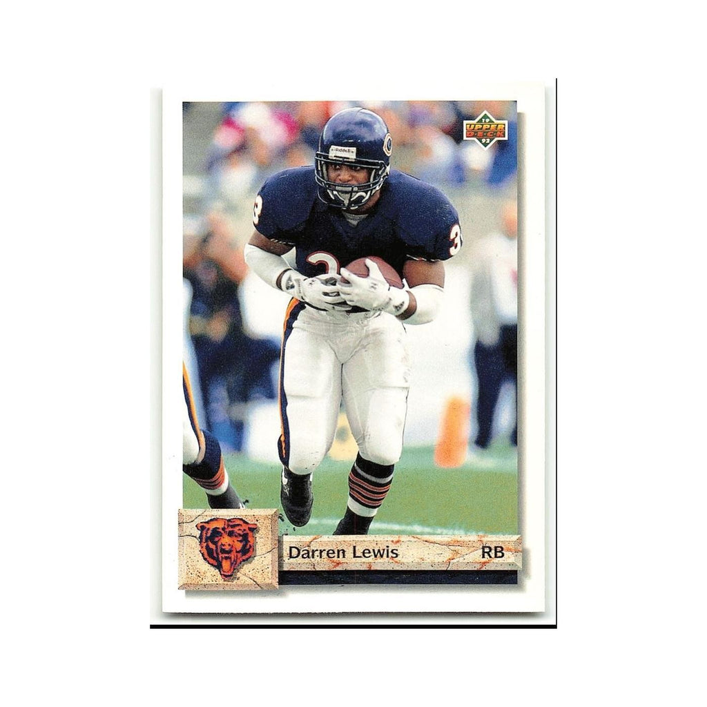 Darren Lewis 1992 Upper Deck #208 Chicago Bears Football Card NM
