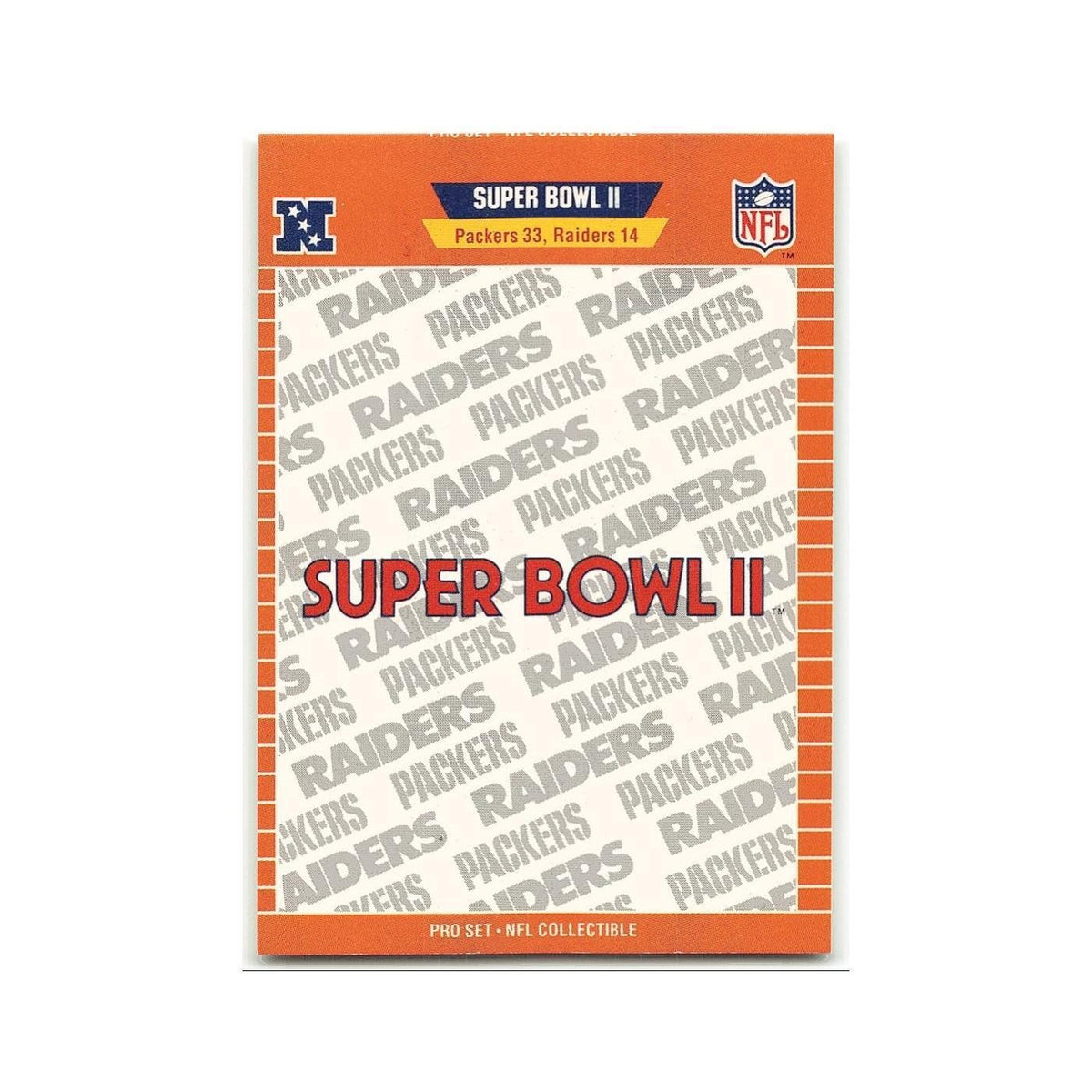 Super Bowl IX 1989 Pro Set #IX Pittsburgh Steelers/Minnesota Vikings NM
