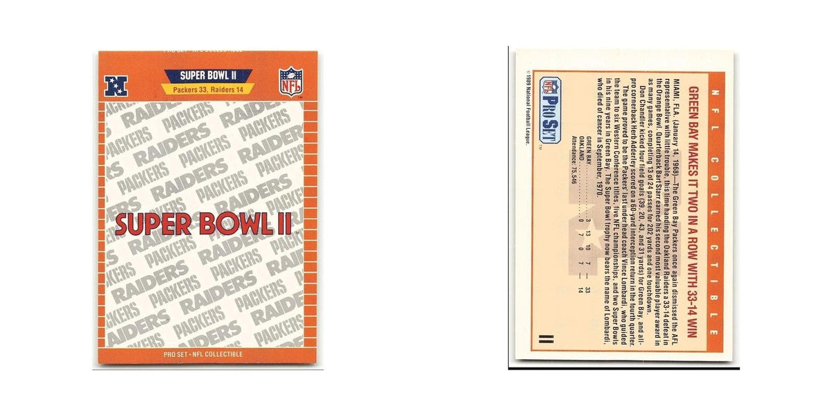 Super Bowl IX 1989 Pro Set #IX Pittsburgh Steelers/Minnesota Vikings NM