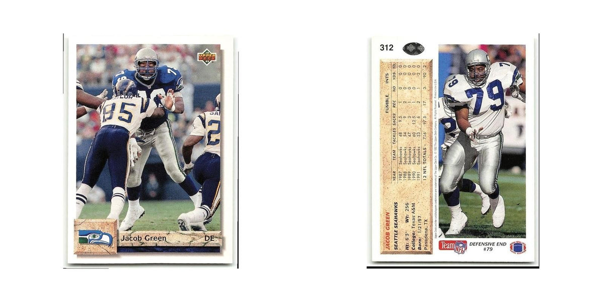 Jacob Green 1992 Upper Deck #312 Seattle Seahawks Football Card NM