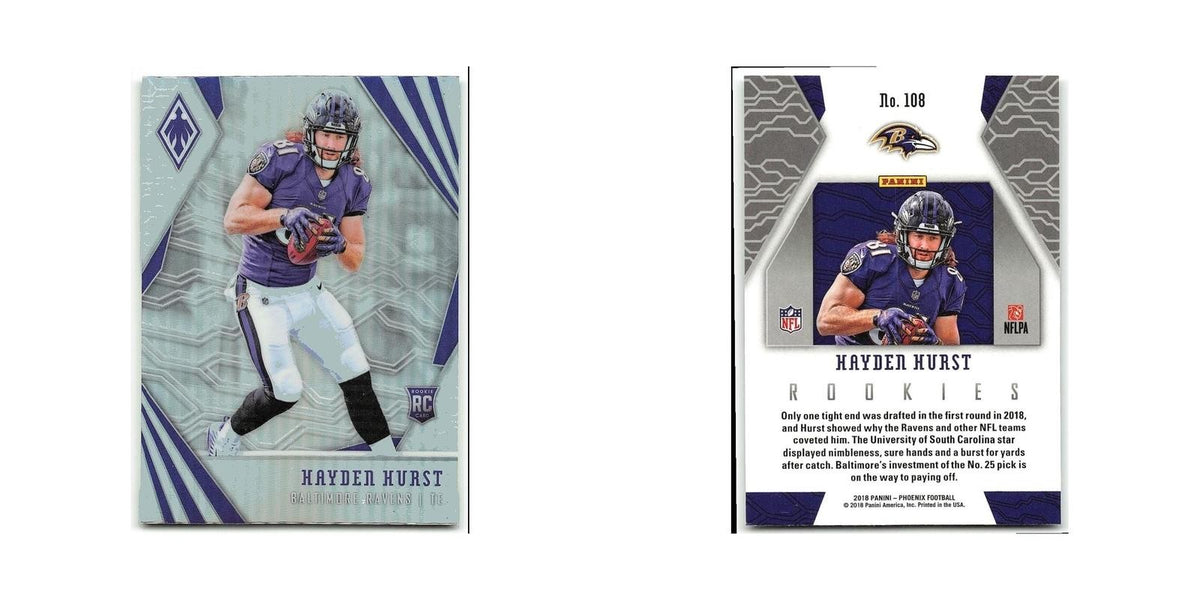 Hayden Hurst Rookie 2018 Panini Phoenix #108 Baltimore Ravens Football Card NM