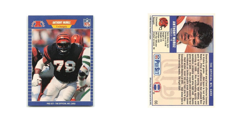 Anthony Munoz 1989 Pro Set #66 Cincinnati Bengals Football Card NM