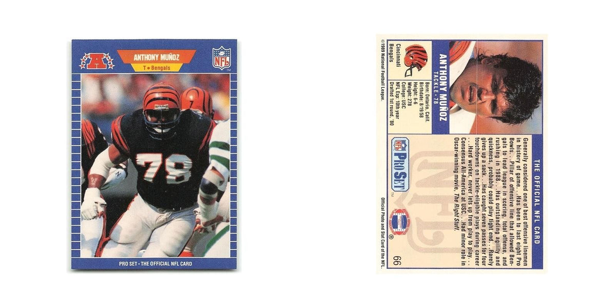Anthony Munoz 1989 Pro Set #66 Cincinnati Bengals Football Card NM