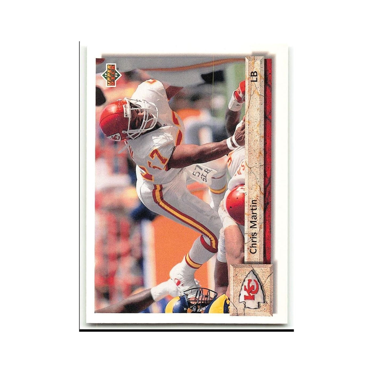 Chris Martin 1992 Upper Deck #332 Kansas City Chiefs Football Card NM