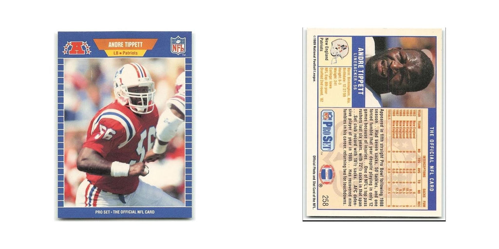 Andre Tippett 1989 Pro Set #258 New England Patriots Football Card NM