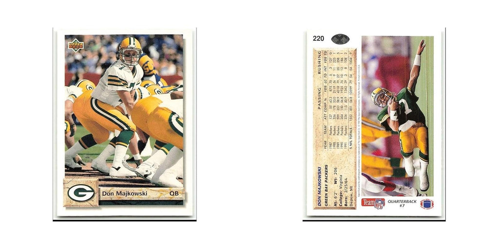 Don Majkowski 1992 Upper Deck #220 Green Bay Packers Football Card NM