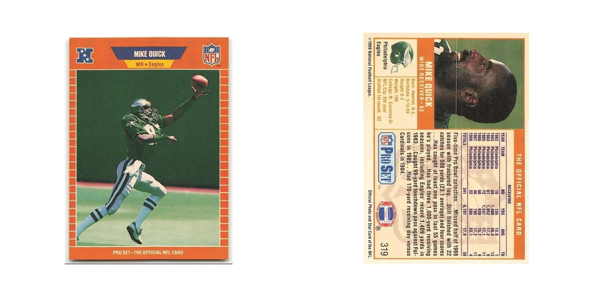 Mike Quick 1989 Pro Set #319 Philadelphia Eagles Football Card NM