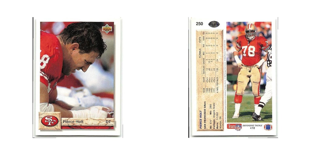 Pierce Holt 1992 Upper Deck #250 San Francisco 49ers Football Card NM