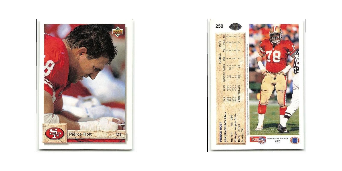 Pierce Holt 1992 Upper Deck #250 San Francisco 49ers Football Card NM