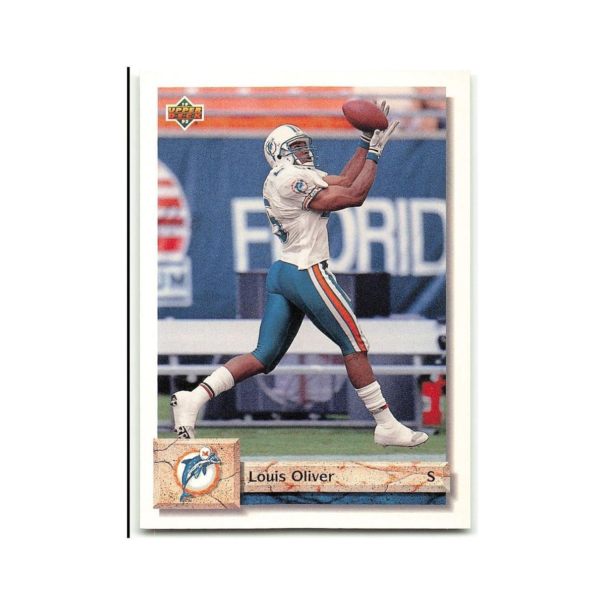 Louis Oliver 1992 Upper Deck #399 Miami Dolphins Football Card NM