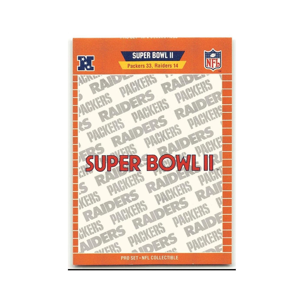 Super Bowl IX 1989 Pro Set #IX Pittsburgh Steelers/Minnesota Vikings NM