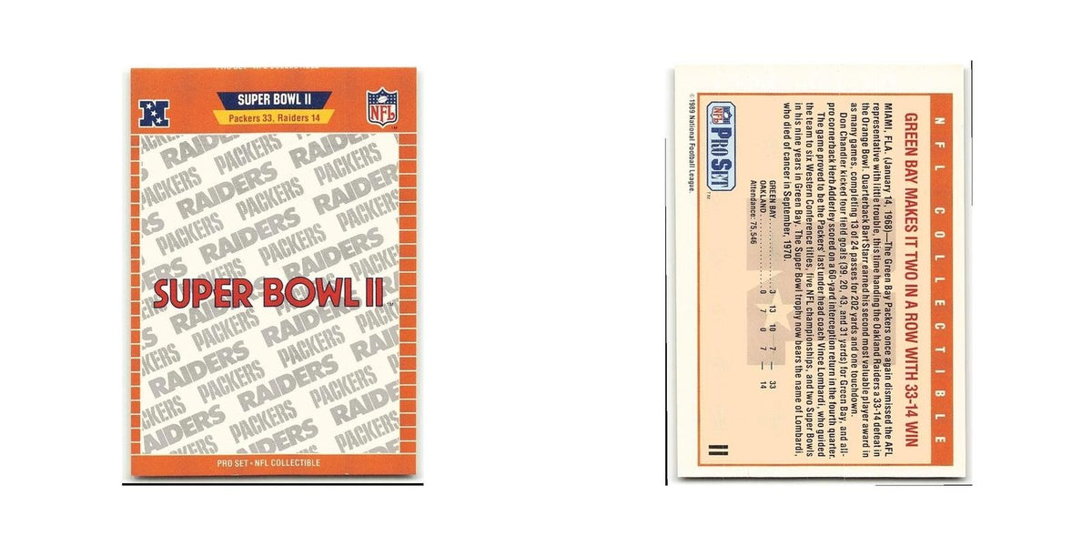 Super Bowl IX 1989 Pro Set #IX Pittsburgh Steelers/Minnesota Vikings NM