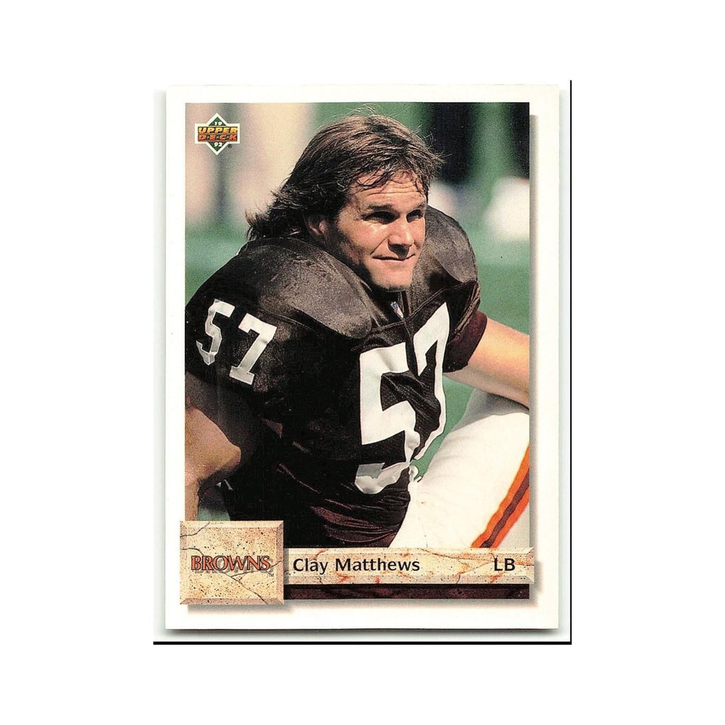 Clay Matthews 1992 Upper Deck #215 Cleveland Browns Football Card NM