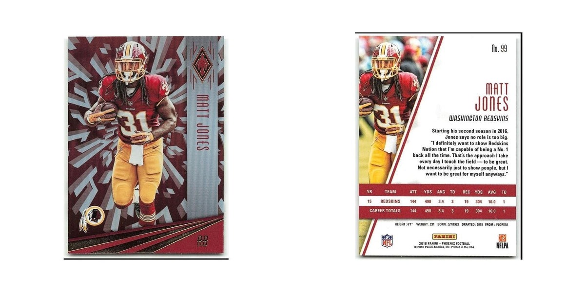 Matt Jones 2016 Panini Phoenix #99 Washington Redskins Football Card NM