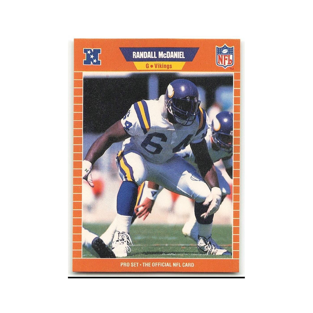 Randall McDaniel Rookie 1989 Pro Set #235 Minnesota Vikings Football Card NM