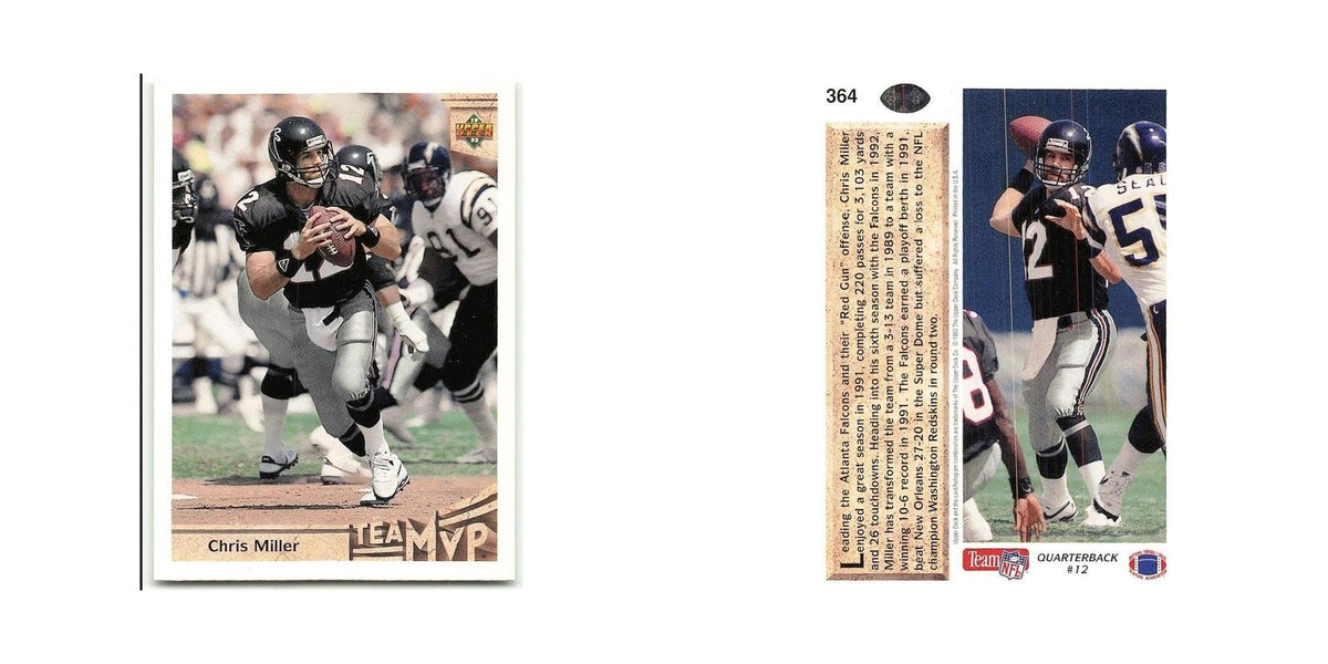 Chris Miller 1992 Upper Deck #364 Atlanta Falcons Football Card NM