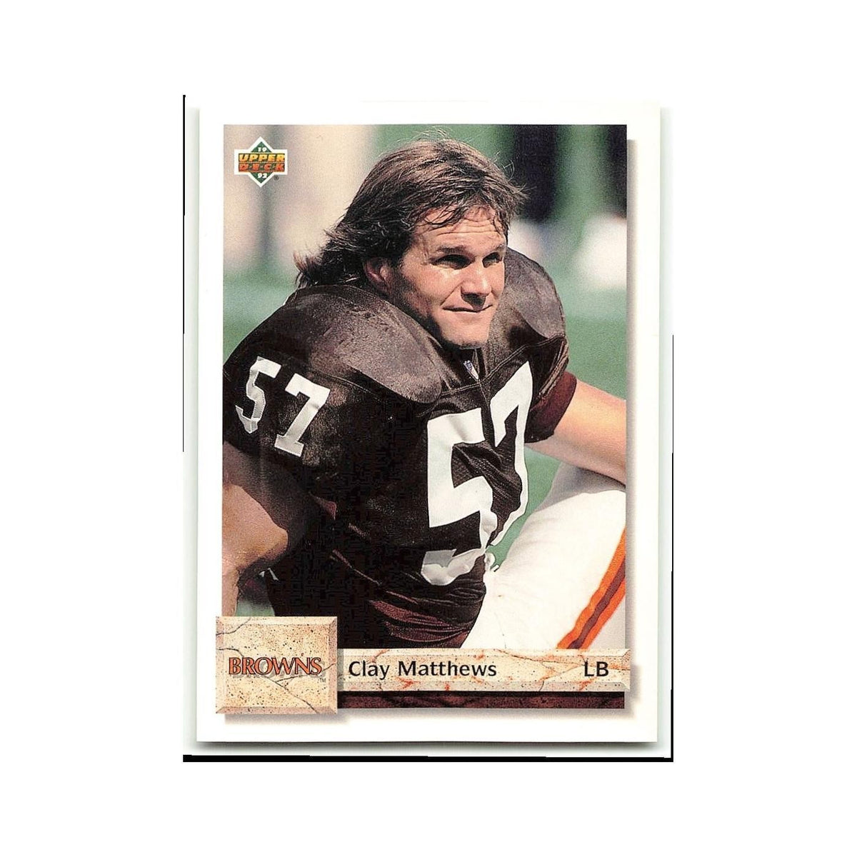 Clay Matthews 1992 Upper Deck #215 Cleveland Browns Football Card NM
