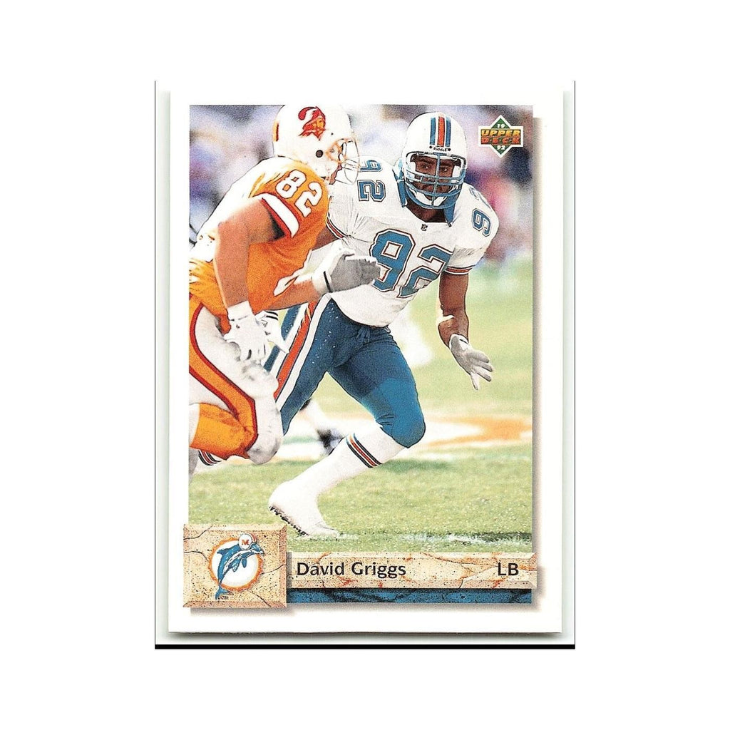 David Griggs 1992 Upper Deck #165 Miami Dolphins Football Card NM