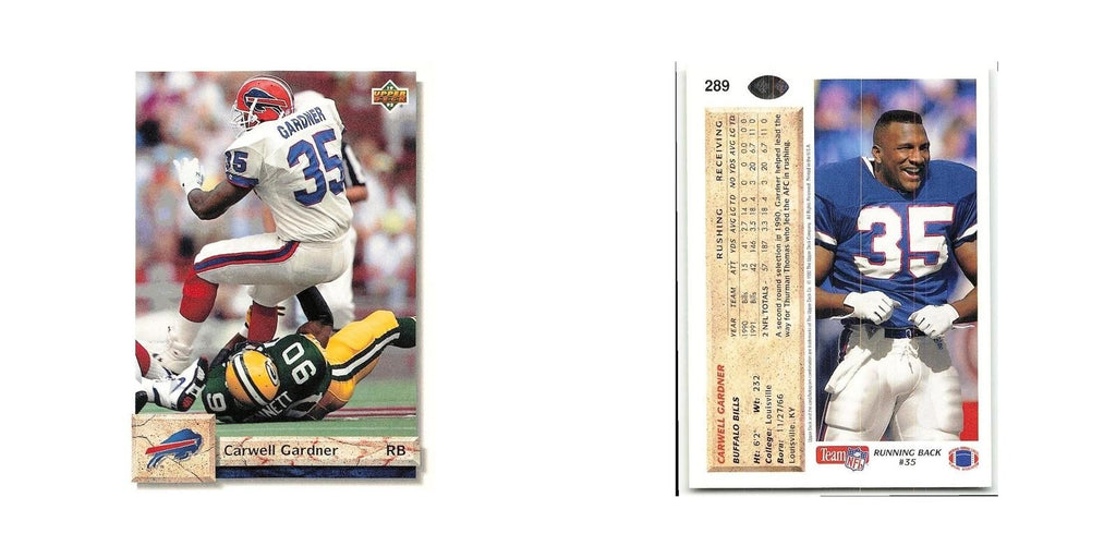 Carwell Gardner 1992 Upper Deck #289 Buffalo Bills Football Card NM