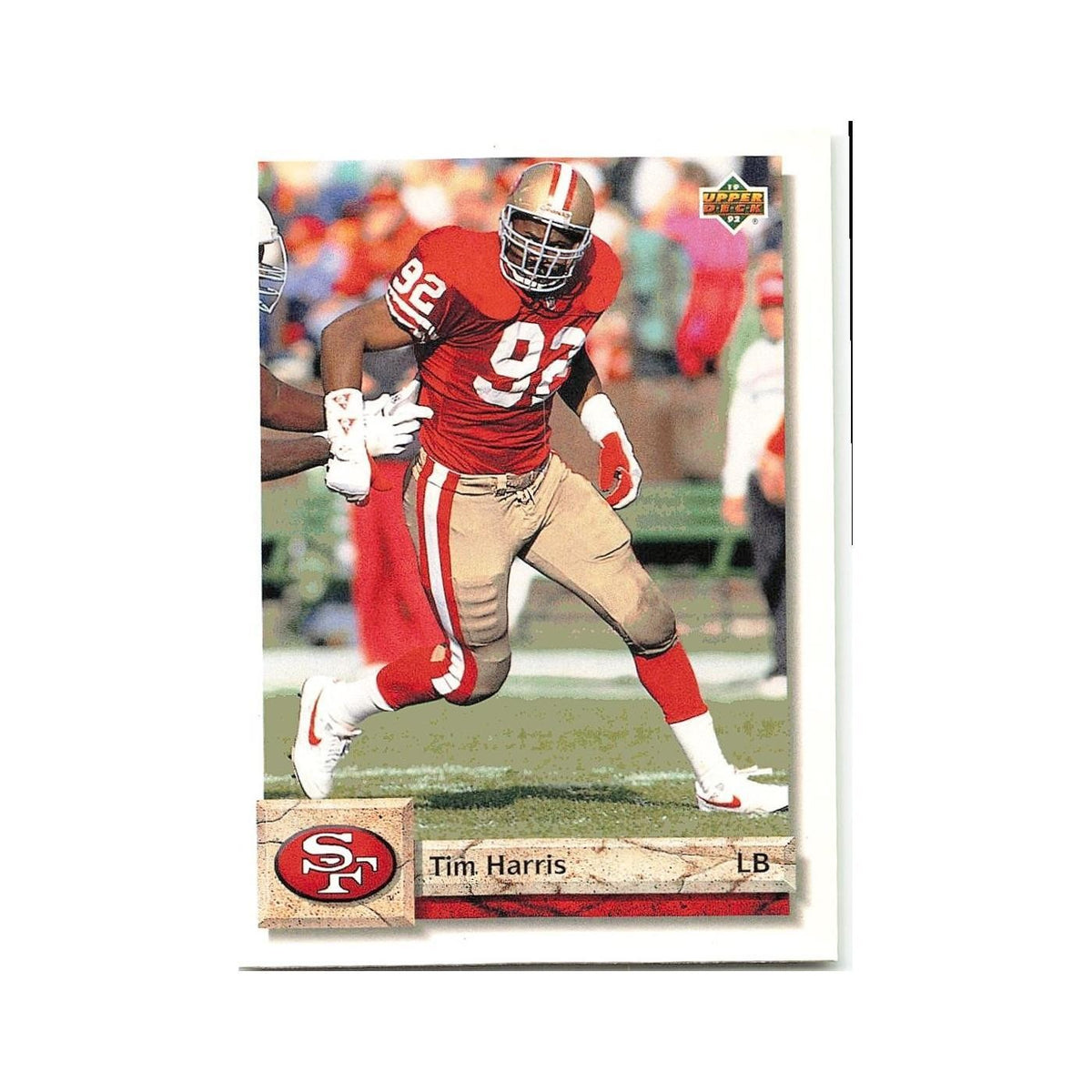 Tim Harris 1992 Upper Deck #267 San Francisco 49ers Football Card NM