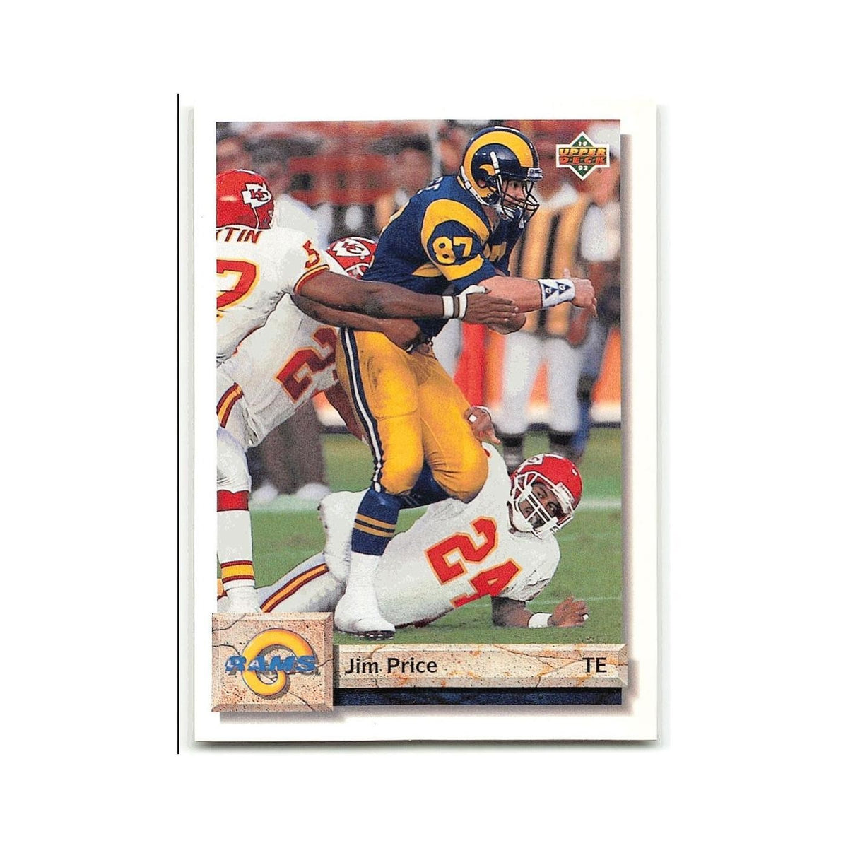 Jim Price 1992 Upper Deck #128 Los Angeles Rams Football Card NM