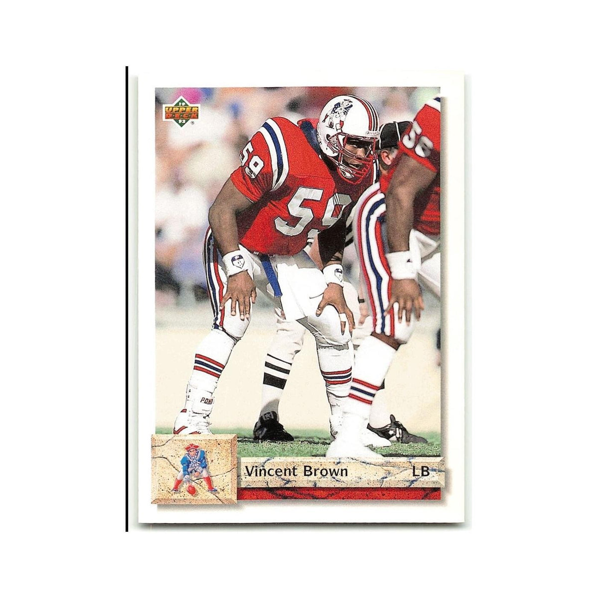 Vincent Brown 1992 Upper Deck #193 New England Patriots Football Card NM