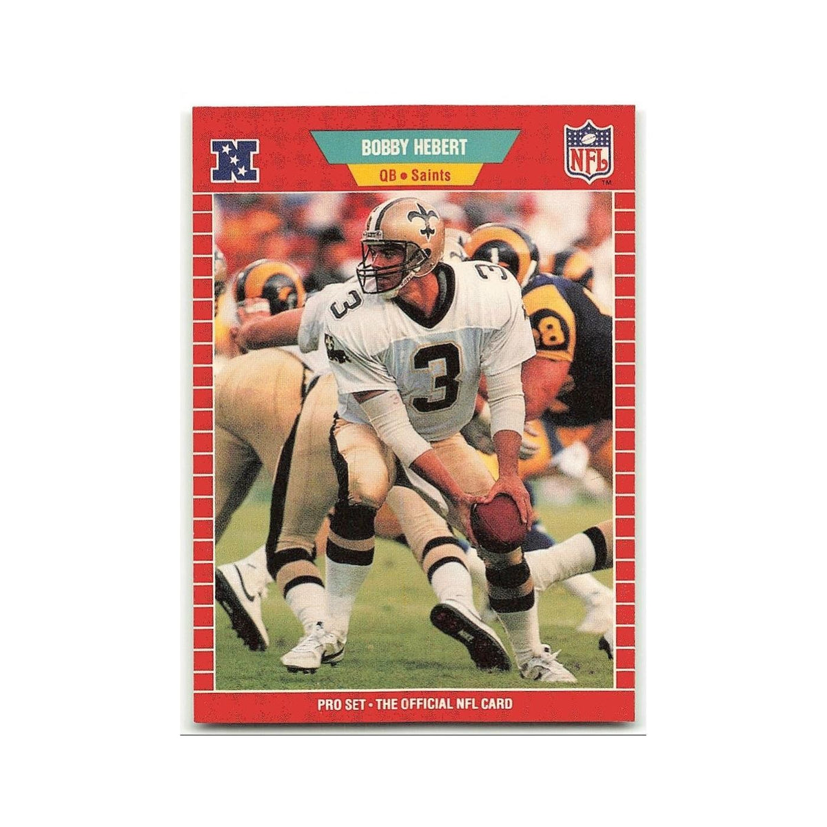 Bobby Hebert 1989 Pro Set #266A New Orleans Saints Football Card NM