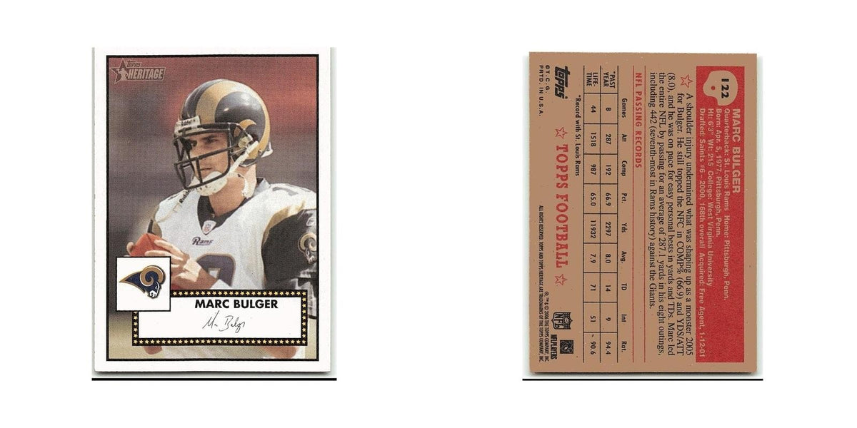 Marc Bulger 2006 Topps Heritage #122 St. Louis Rams Football Card NM