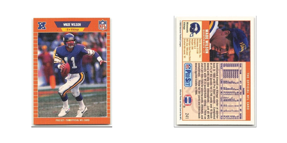 Wade Wilson 1989 Pro Set #241 Minnesota Vikings Football Card NM