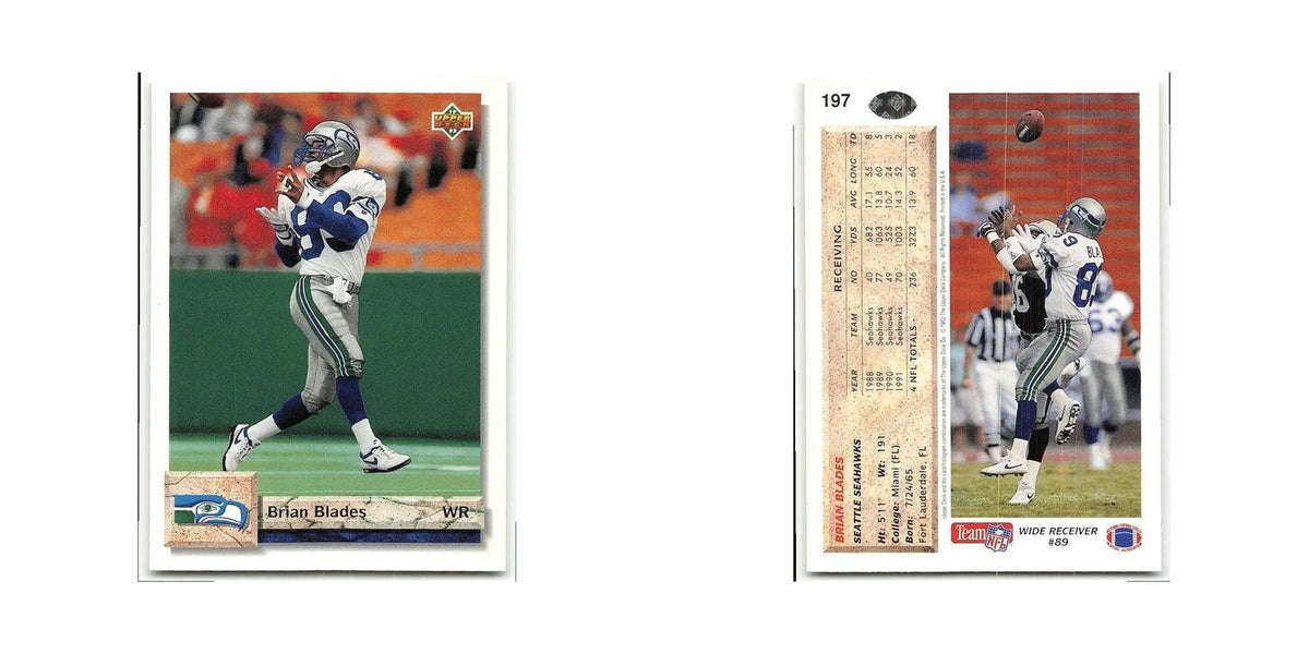 Brian Blades 1992 Upper Deck #197 Seattle Seahawks Football Card NM