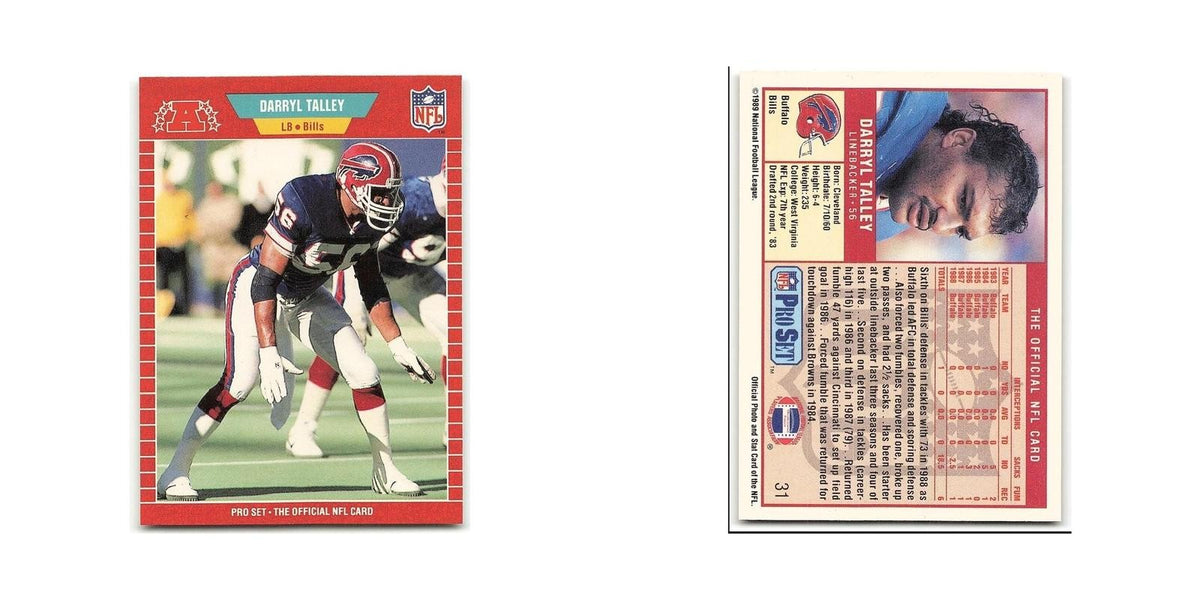 Darryl Talley 1989 Pro Set #31 Buffalo Bills Football Card NM