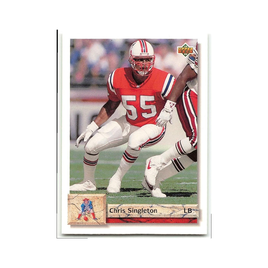 Chris Singleton 1992 Upper Deck #387 New England Patriots Football Card NM