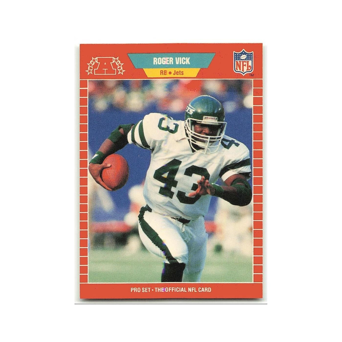 Roger Vick 1989 Pro Set #310 New York Jets Football Card NM