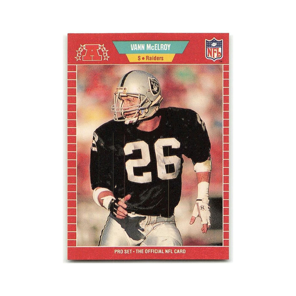 Vann McElroy 1989 Pro Set #187 Los Angeles Raiders Football Card NM