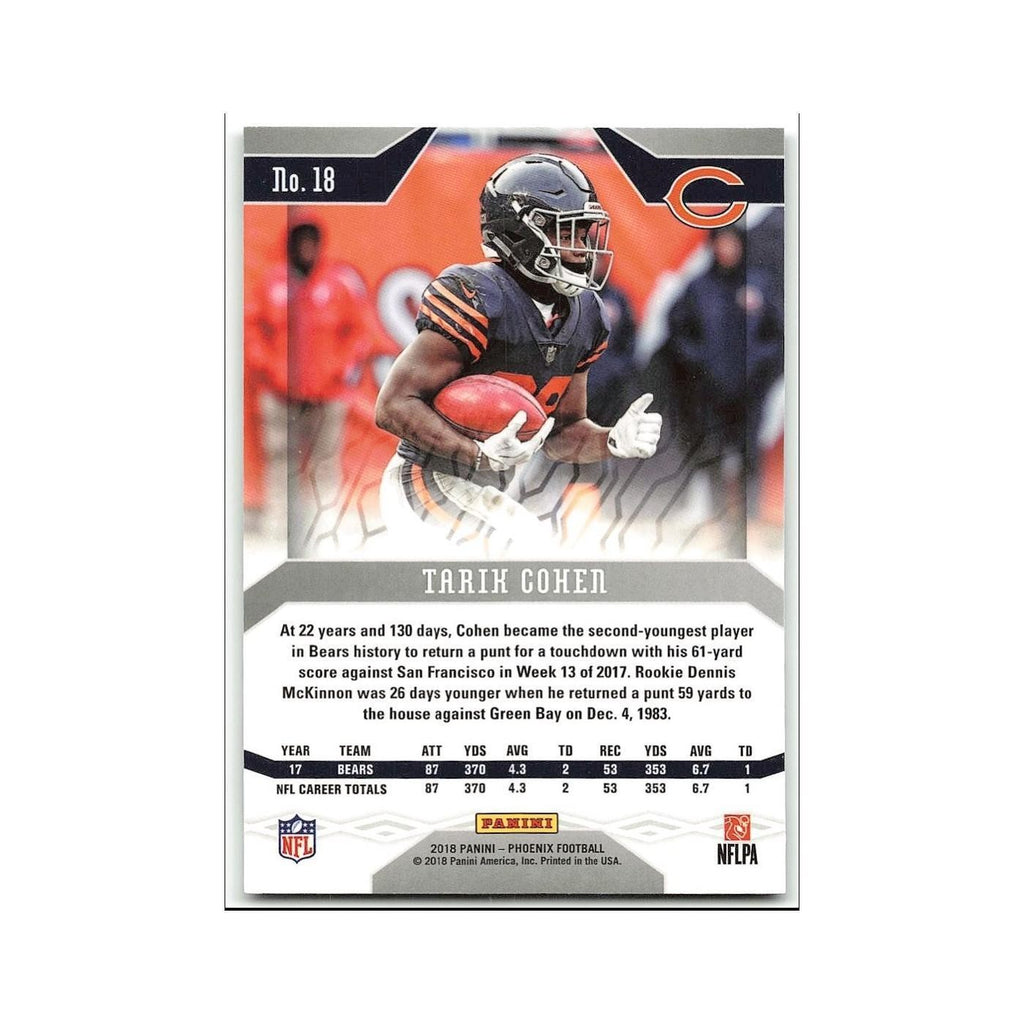 Tarik Cohen 2018 Panini Phoenix #18 Chicago Bears Football Card NM