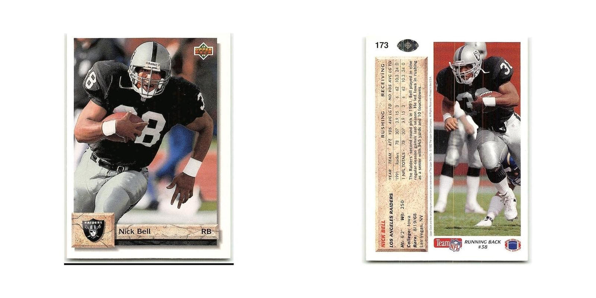 Nick Bell 1992 Upper Deck #173 Los Angeles Raiders Football Card NM